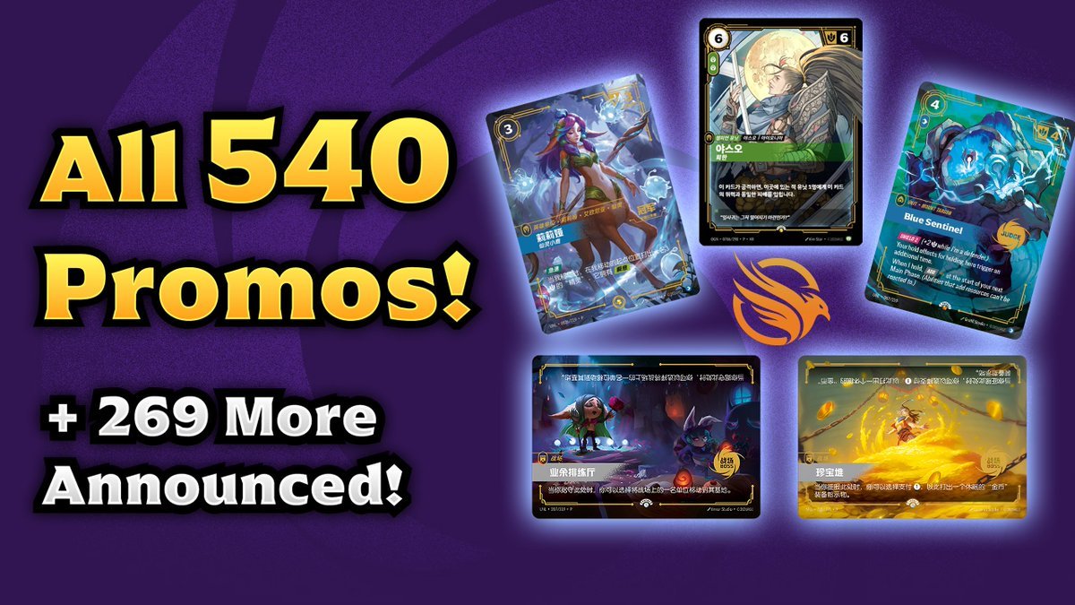 KhasinoTTV's tweet photo. All 540 Promos! (+269 More!)

https://t.co/nm9iTXFrjG

In this video I cover all 540 released unique Promo Cards through the end of Riftbound Set 3: Unleashed! + 269 more unique Promos that are either announced or already released for Vendetta, Radiance, Legacy, and beyond! https://t.co/TCgxOMM6z1