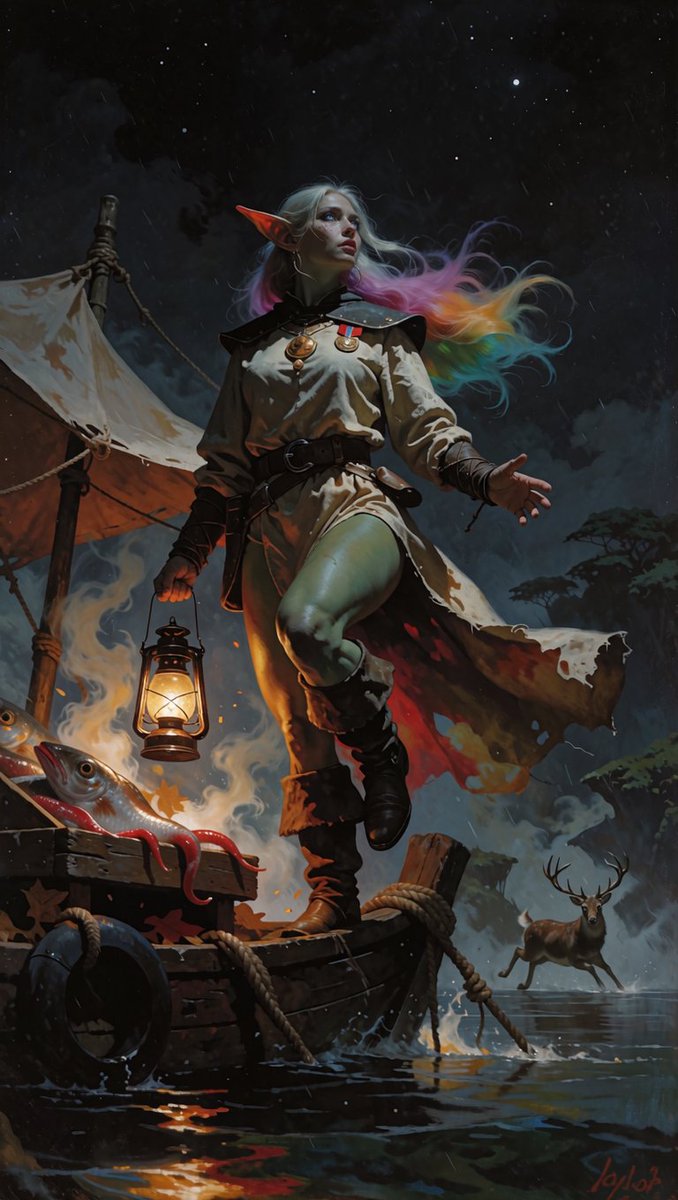 valnaztra's tweet photo. One lantern against the whole hungry night.
#AIart #AIArtCommunity #DarkFantasy #FantasyArt https://t.co/NzUX8TMlzE