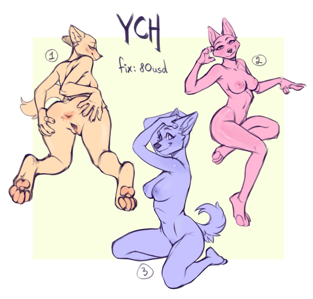 ComKatfish's tweet photo. Fixed price YCH!

Rules:
- Payment via Boosty \ paypal
- Prepayment 100%
- any emotions
- any species
- any outfit
- payment only after 48 hours after winning

Fixed price - 80 usd (u will get a sketch) https://t.co/YXA18E33jT