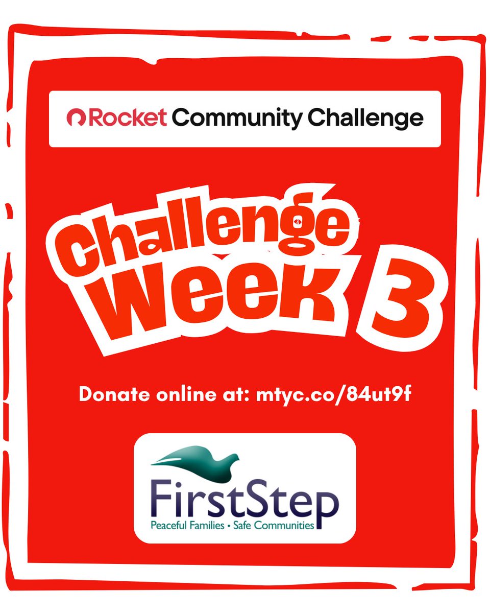 FirstStepPeace1's tweet photo. #RocketCommunityChallenge Week 3! The five organizations that raise the most online this week will each win $2,500. Donate to First Step online at https://t.co/dhM8AAfQSp https://t.co/4FUP49q5Kk