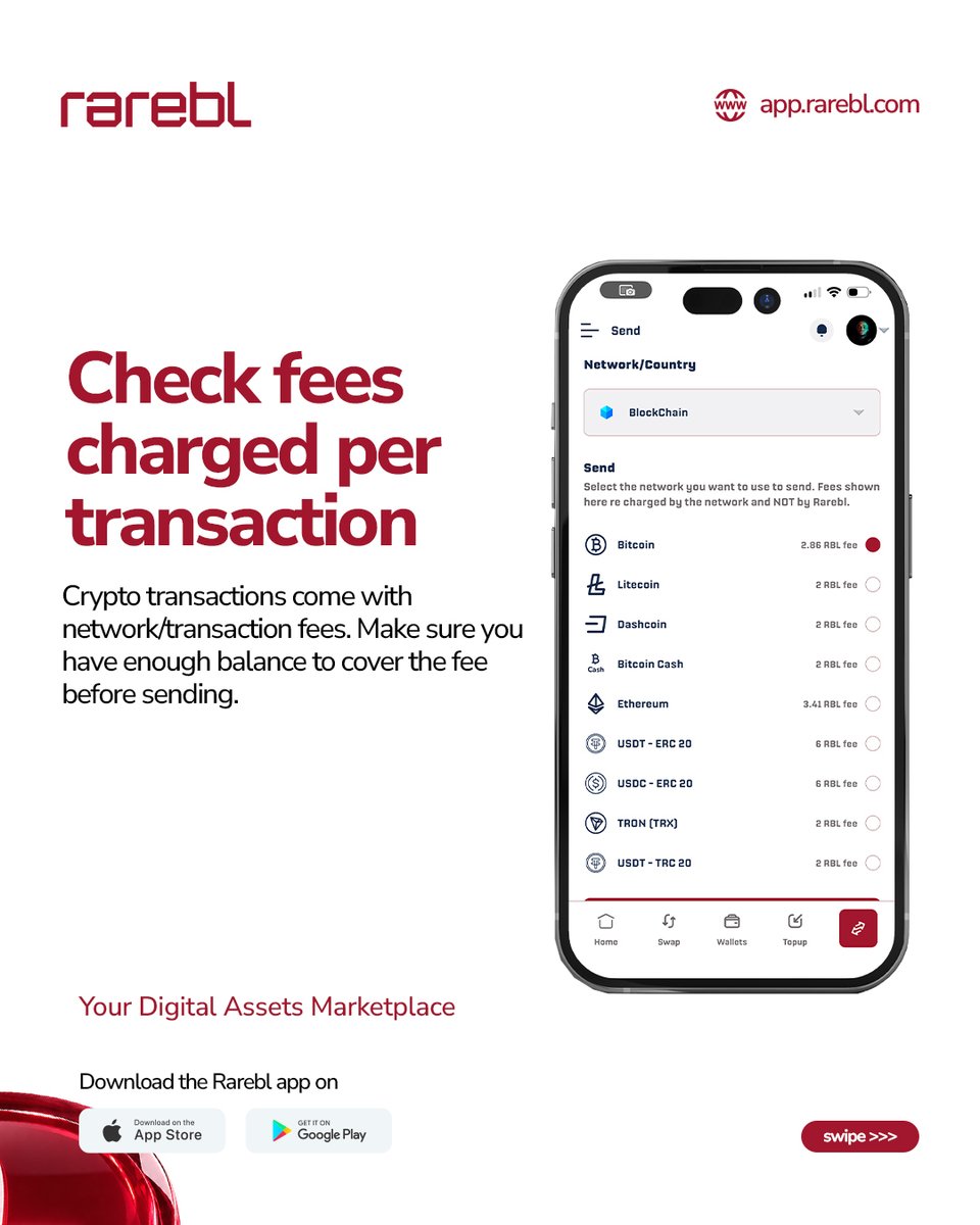 Rareblhq's tweet photo. 📷 Sending crypto? Don’t hit “Send” just yet.

A crypto transaction can be irreversible, so taking a few seconds to check your details can save you from losing your funds.

📷 Verify the wallet address
📷 Confirm the network
📷 Check the transaction fee

https://t.co/fSJbmyQie8 https://t.co/BNLwA5RLlV