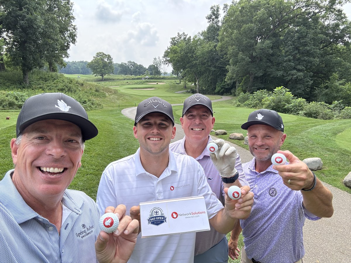 NSIguy's tweet photo. Our team loves their golf! Alex was up at the Spring Arbor University Outing and Jim took part in the "Fore the Kids" outing! https://t.co/CMapX3Fh8c