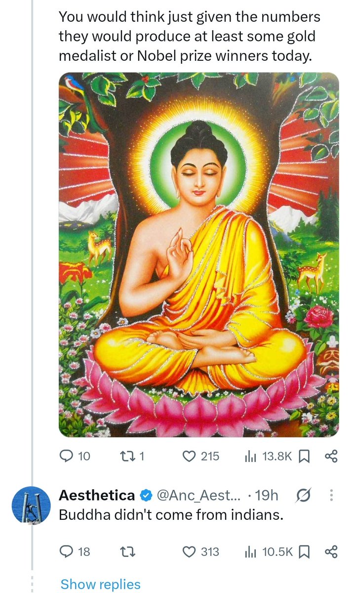 s0ma56589's tweet photo. @HQuarterma43504 Now he is saying that Buddha wasn’t Indian. https://t.co/Fj2wpgKMks
