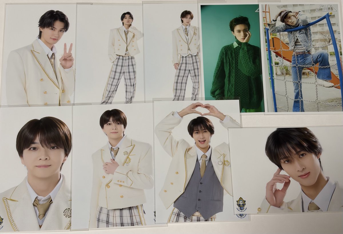 msc15aao's tweet photo. EBiDAN THE LIVE 2026 15th Anniversary エビライ M!LK 生写真 交換

【譲】🔢
佐野勇斗 曽野舜太 山中柔太朗 塩﨑太智

【求】
吉田仁人(❤️以外優先) 
過去のものも🉑(ご提示ください)

よろしくお願いいたします。

#EBiDAN交換 #MILK交換 https://t.co/PvTWf9ibyt