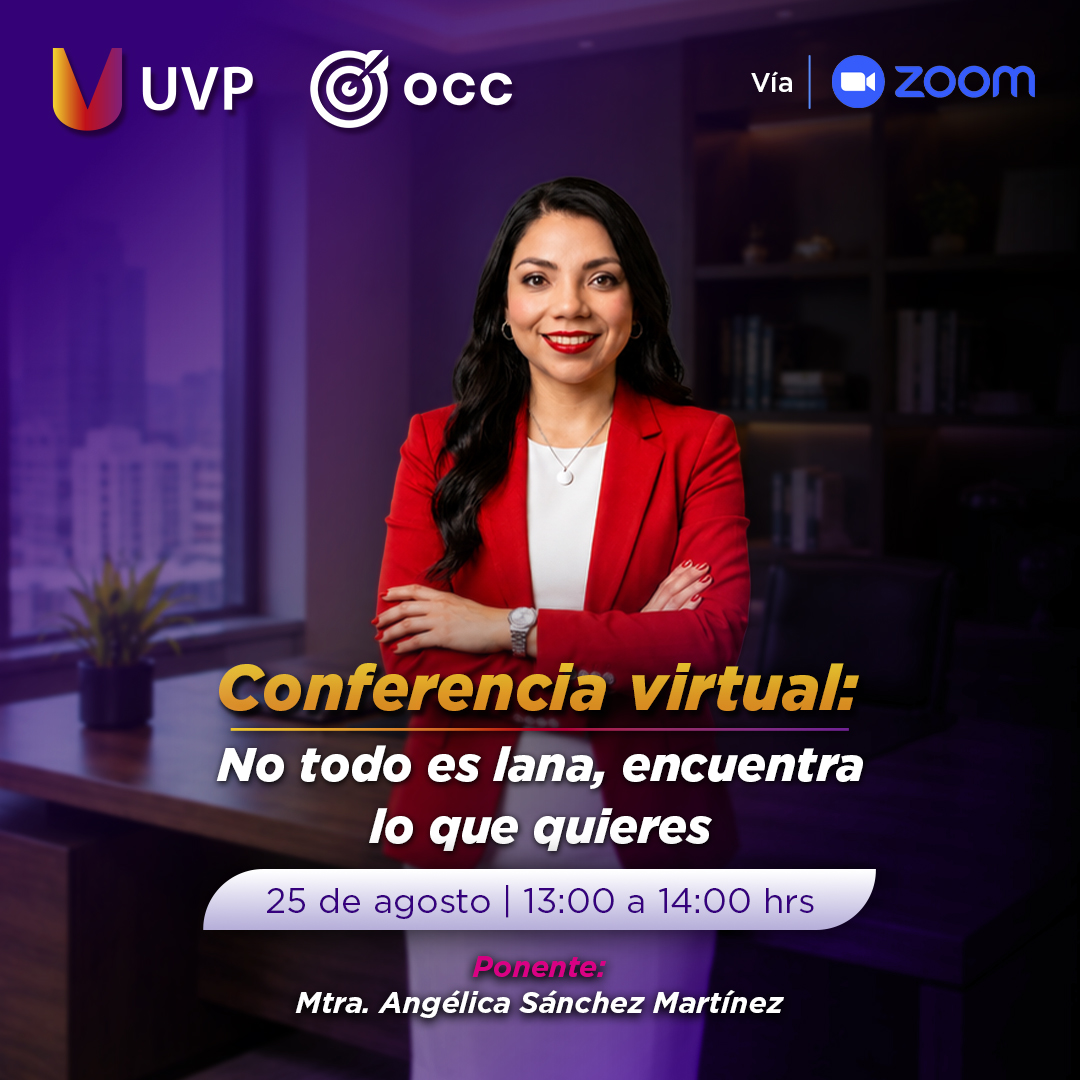 EgresadosUVP's tweet photo. 💼✨ ¡No todo es lana! Encuentra lo que quieres.

UVP + OCC te invitan a una conferencia virtual sobre salario emocional, vocación y propósito profesional.

👉 Regístrate: https://t.co/1144uw46hF

#UVP #OCC #NoTodoEsLana #Empleabilidad https://t.co/RwIqD66MQm