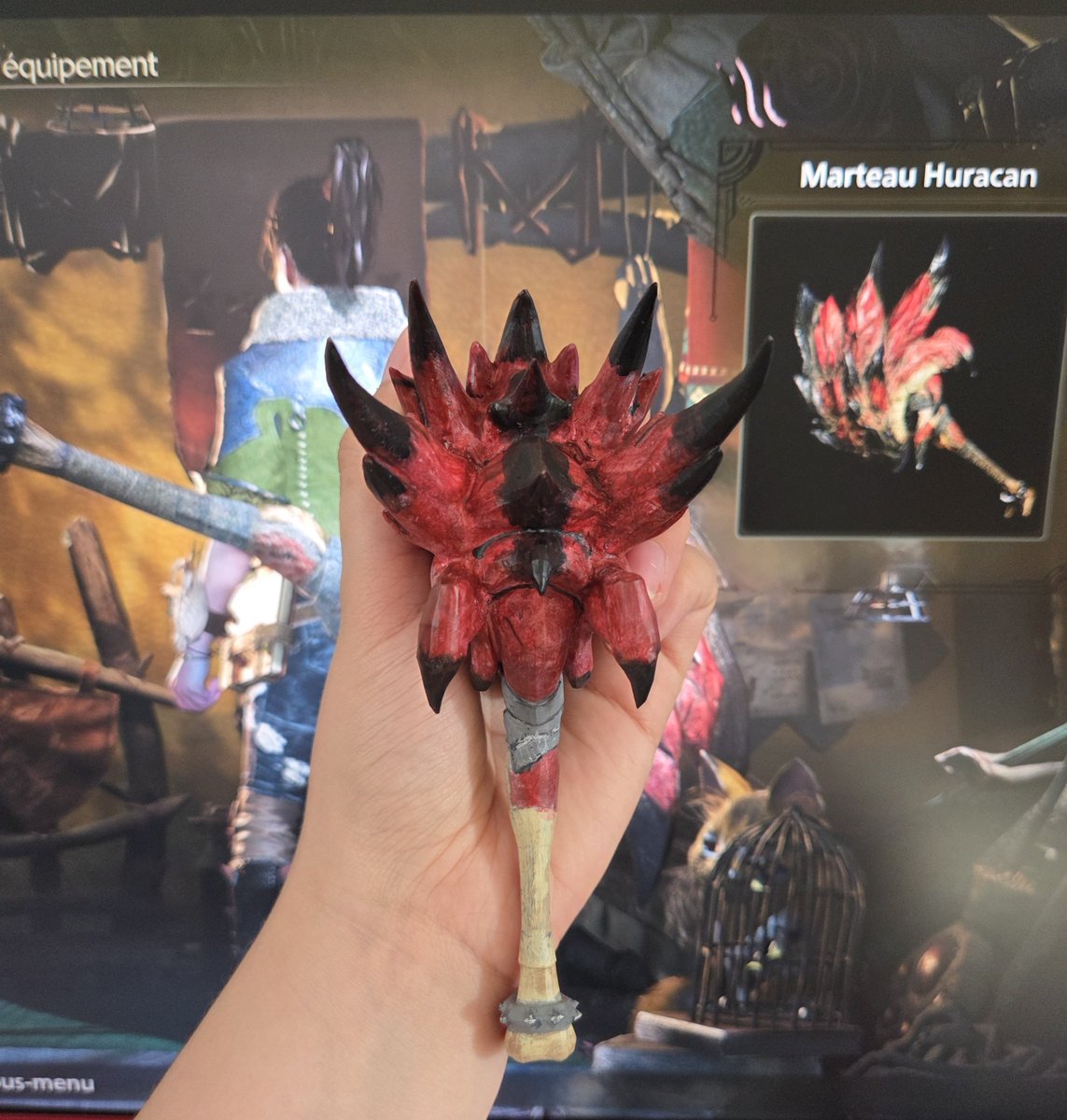 isisnyut's tweet photo. Marteau Huracan 🔥
Peint avec l'aide des bons conseils de @ShokoCosplay 🎨 et imprimé en 3D résine.
#MonsterHunter #モンスターハンター https://t.co/ysRn1IKXS1