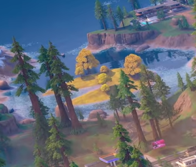 SamLeakss's tweet photo. Pac-Man has unfortunately eaten the best Fortnite house https://t.co/4CESfqW8XJ