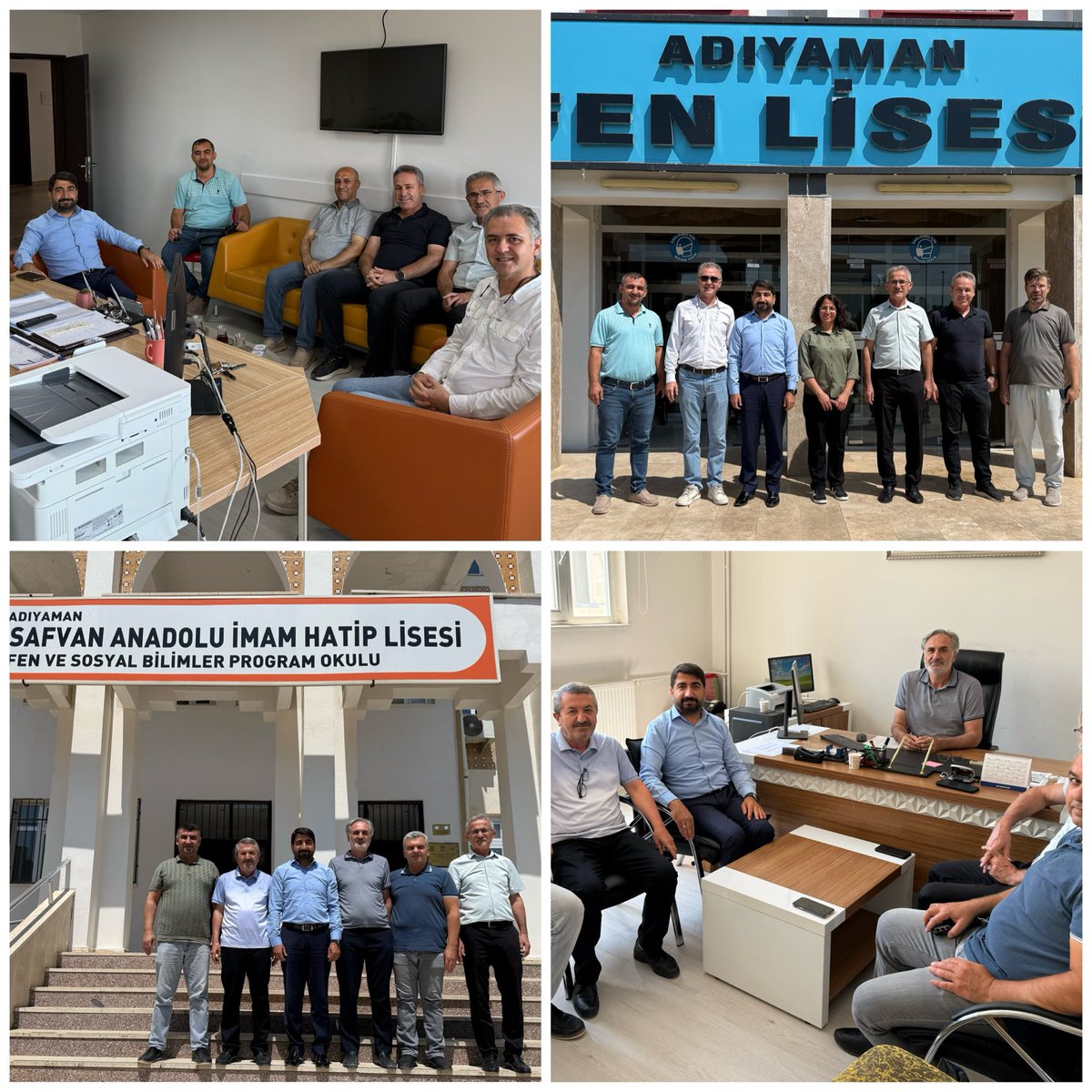 demirmehmet02's tweet photo. Şube Yönetim Kurulumuzla birlikte; bulunduğu eğitim kurumunda 4 veya 8 yıllık görev süresini tamamlayan yöneticilerimizden görev yeri değişen veya yenilenen eğitim kurumu müdür ve müdür yardımcılarını ziyaret ettik.

Misafirperverliğinden dolayı tüm eğitim kurumu yöneticilerimize ve eğitim çalışanlarımıza teşekkür ediyor, çalışmalarında başarılar diliyoruz.

#AdıyamanFenLisesi 
#AhiEvranMeslekiEğitimMerkezi 
#AltınşehirAnadoluLisesi  
#FuatSezginOrtaokulu 
#MehmetAkifErsoyKızAnadoluİmamHatipLisesi 
#SafvanAnadoluİmamHatipLisesi 
#ŞehitAkifGüleşİmamHatipOrtaokulu