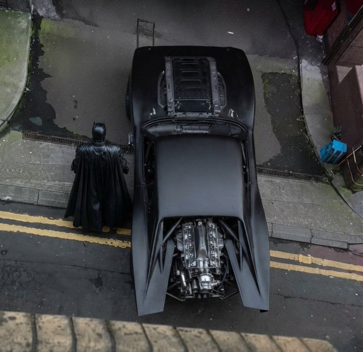 BoinkBuzz's tweet photo. 🚨 𝗡𝗘𝗪 𝗟𝗢𝗢𝗞 - The Batmobile on set of 'The Batman Part II' Directed by Matt Reeves 

Robert Pattinson will reprise his role as the Knight of Gotham https://t.co/JmRj5pg6A6