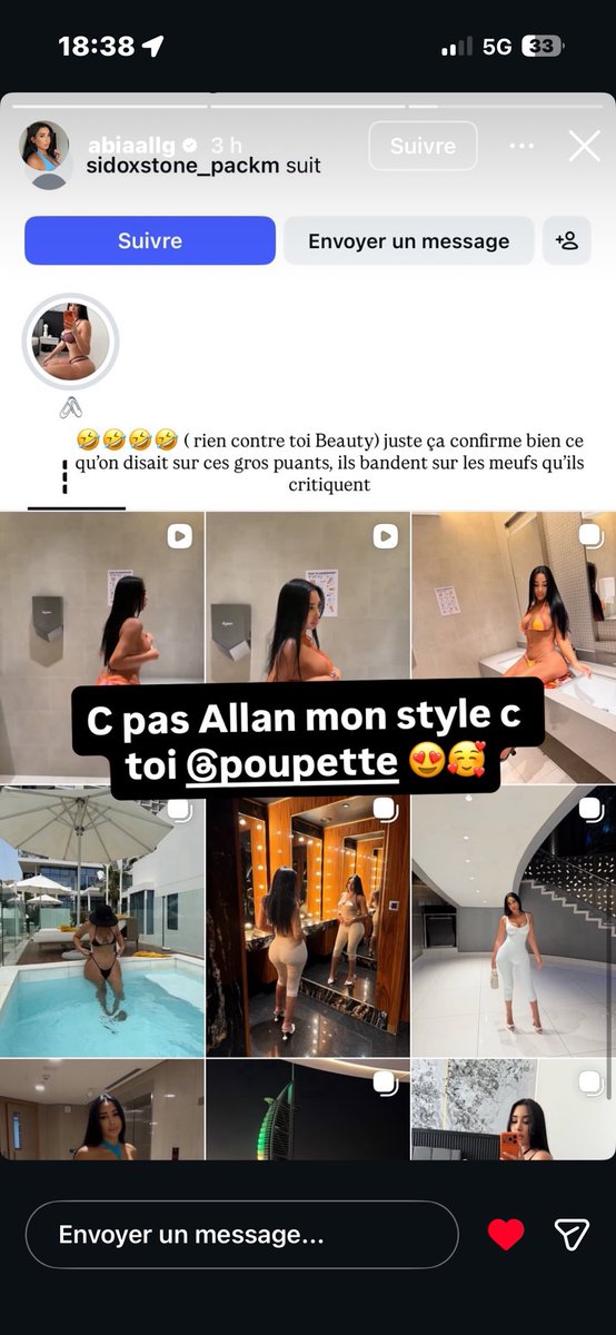 user91Q's tweet photo. La storie de la meuf que poupette a affiché je vais CREVER DE RIRE #poupettekenza https://t.co/ZbjVxn92uP