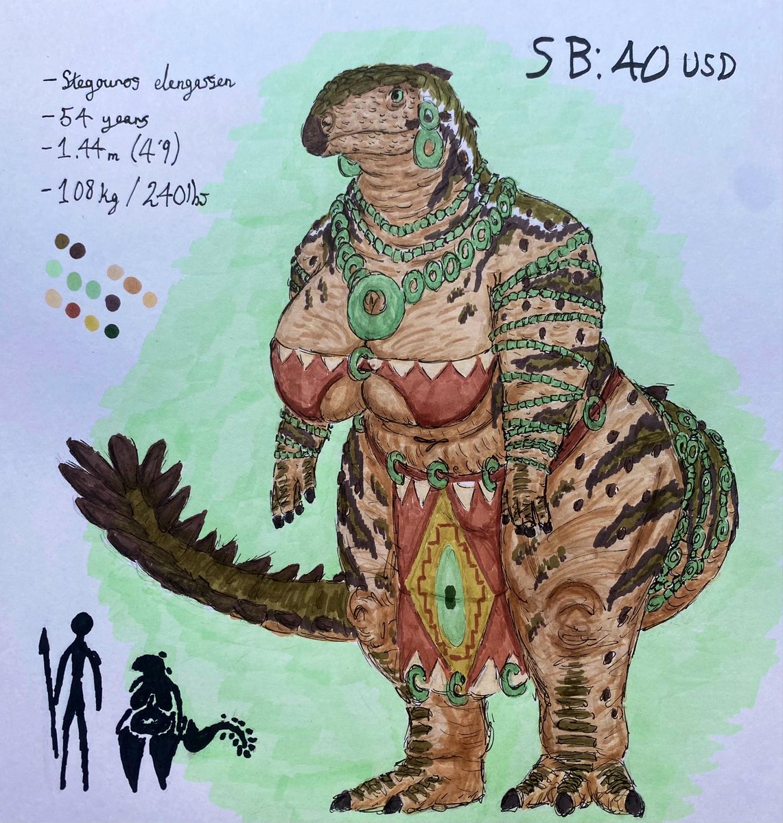 el_raptor_rosa's tweet photo. Stegouros elengassen empress adopt auction is here!๐ฆโจ
SB: 40 USD | MB: 5+ USD
Payment method is Paypal
Bid here in replies or Dm me for Discord ;)
Auction ends 72hrs after last bid
#adoptable #adoptableoc #adoptauction #characterdesign #dinosaurart #anthroart #furryart https://t.co/DUKeX4GcxJ