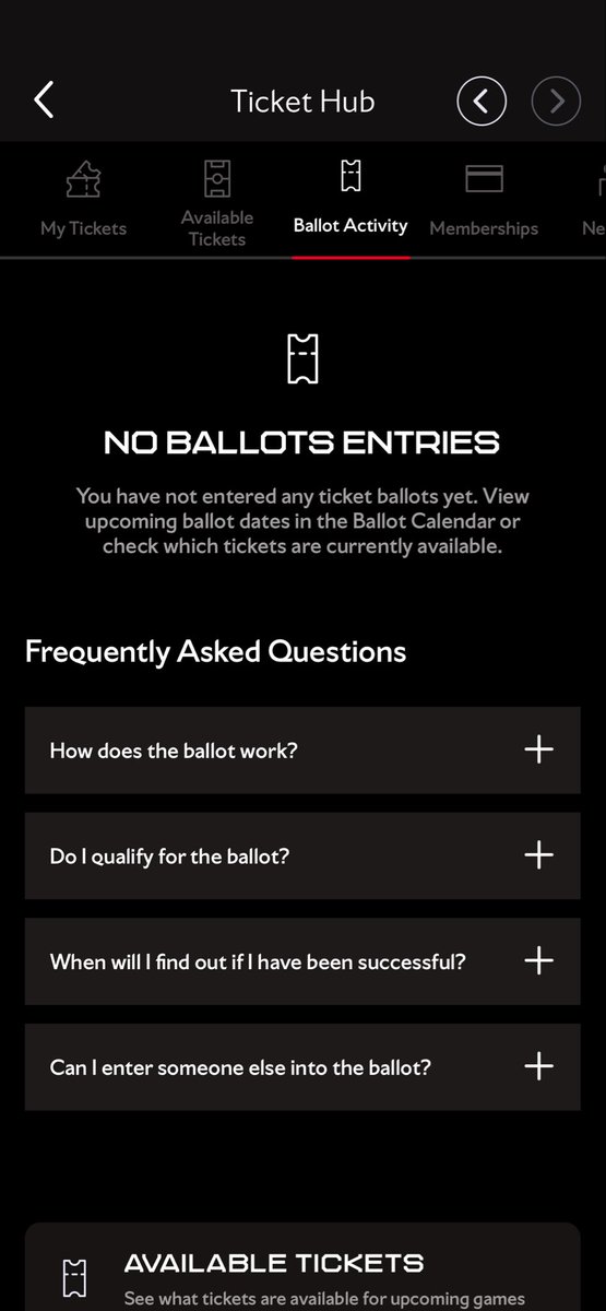 SteveAngold's tweet photo. @ArsenalBallots I entered the Leeds ballot as soon as the window opened. Had a confirmation e-mail to say entry successful. But this is what shows on my ticket hub. Know of anyone else with this problem? https://t.co/5PyYcLyL1K