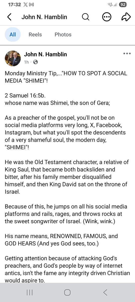 weecalvin1509's tweet photo. Hi @drjohnnhamblin

To adapt the words of a US Presidential candidate: I've read the life and writings of the Psalmist  David, and you ain't no Psalmist David. Your victim card doesn't apply here. 

Your tweets etc., just don't  add up do they? 🙉🙈🙊 #Brillo
#truthsforthesetimes https://t.co/LN3JGfNfgE