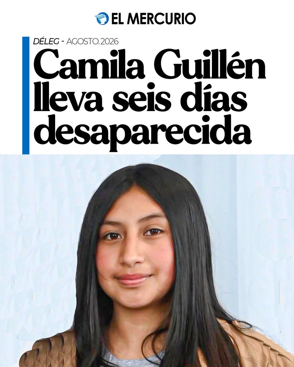 elmercurioec's tweet photo. Camila Guillén, de 14 años, lleva seis días desaparecida en Déleg, Cañar. Autoridades piden información para localizarla. https://t.co/qJ6BVoZZo8 https://t.co/4x7C0ZEghT