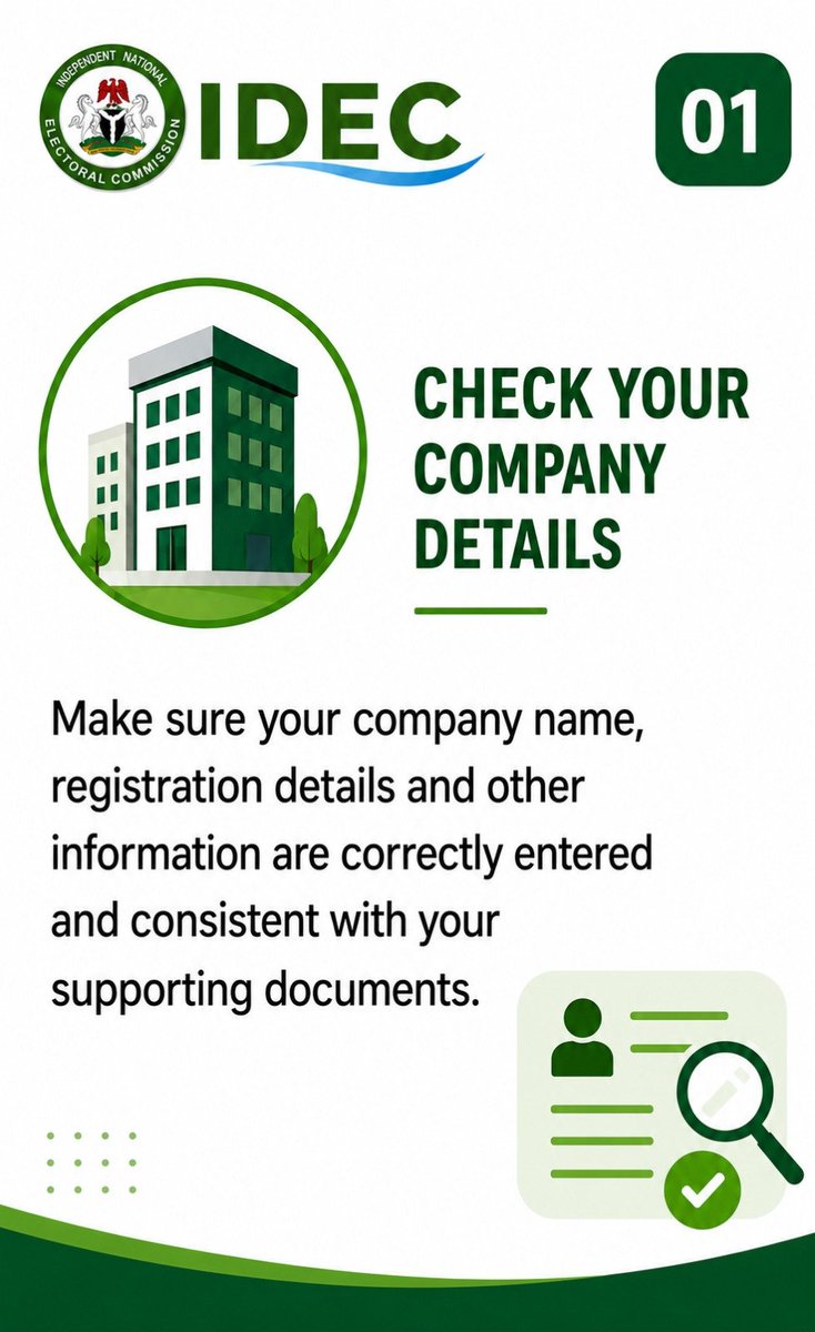 OFFICIAL_IDECNG's tweet photo. Know Your Portal. Maximise Your IDEC Experience.

From registration to application and tracking, knowing how to use the IDEC Portal makes your journey easier.
📌 Follow the process
📌 Provide the right information
📌 Avoid common mistakes

#IDEC #KnowYourPortal https://t.co/QPTamPUJA0
