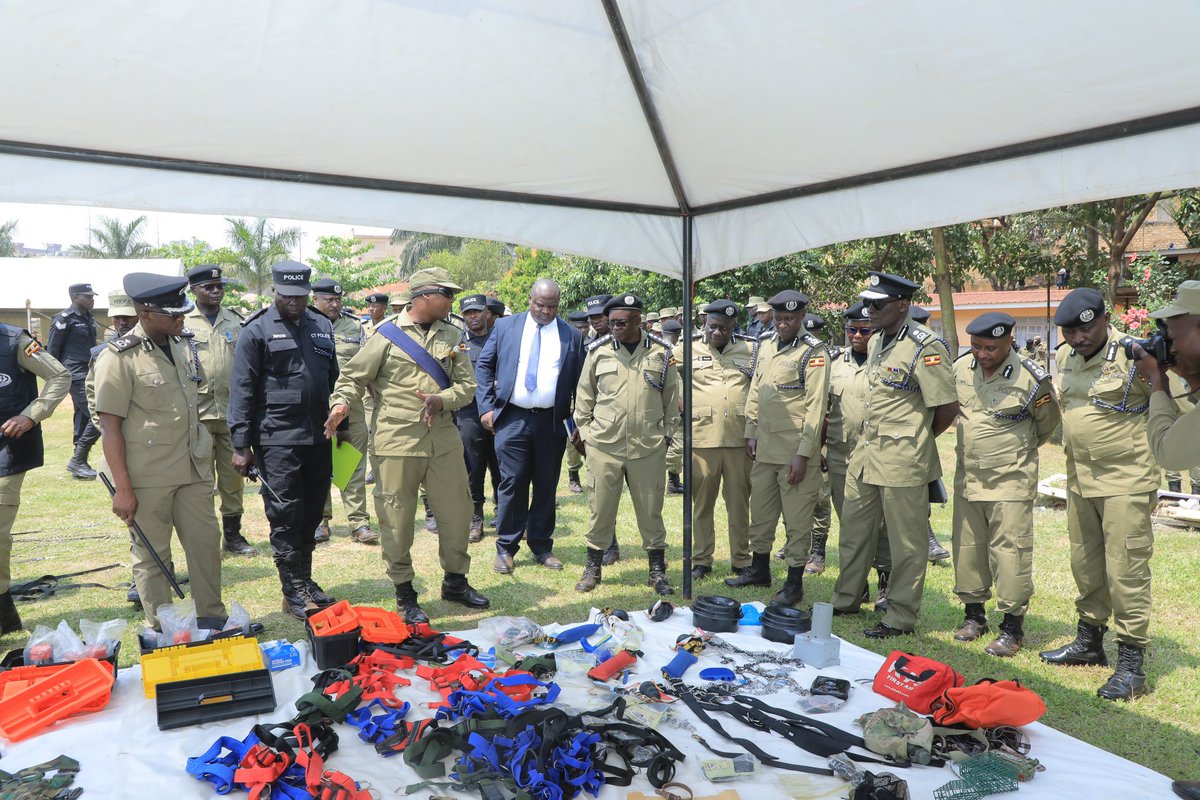 PoliceUg's tweet photo. The Inspector General of Police, @igp_ug1, during his visit to Nsambya Barracks, toured the K9 Unit, where he commended the team, led by CP Martin Mugume, for its outstanding work in training and breeding K9 dogs.

He applauded the Unit’s dedication and professionalism, noting the vital role these highly trained dogs continue to play in crime prevention, detection and the pursuit of justice.