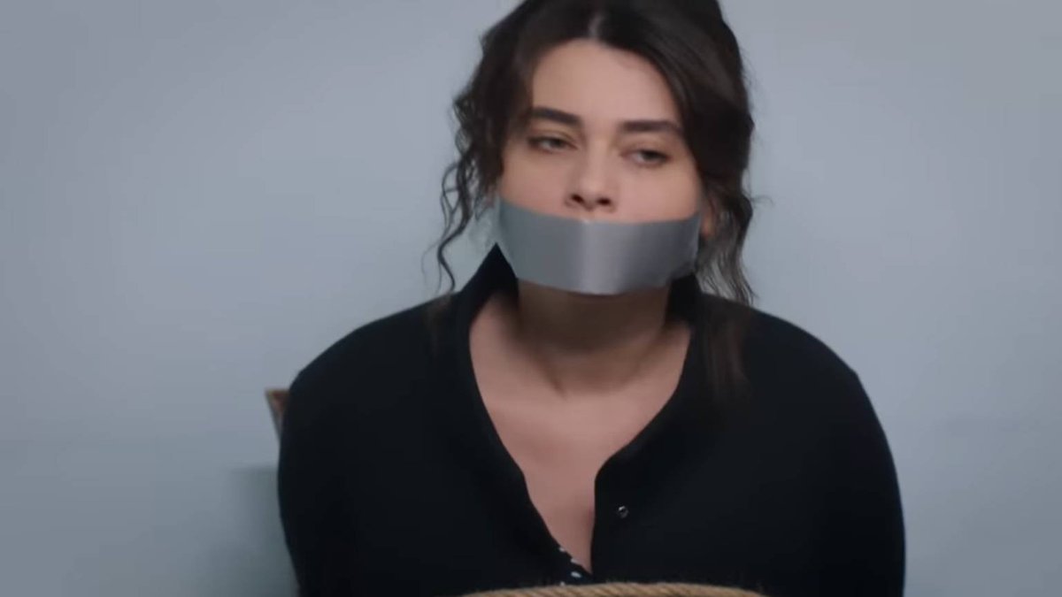 SupermoKhai's tweet photo. Yağmur Şahbazova tied up and tape gagged - Yemin episode 421 (2) https://t.co/O48OFcbMEI