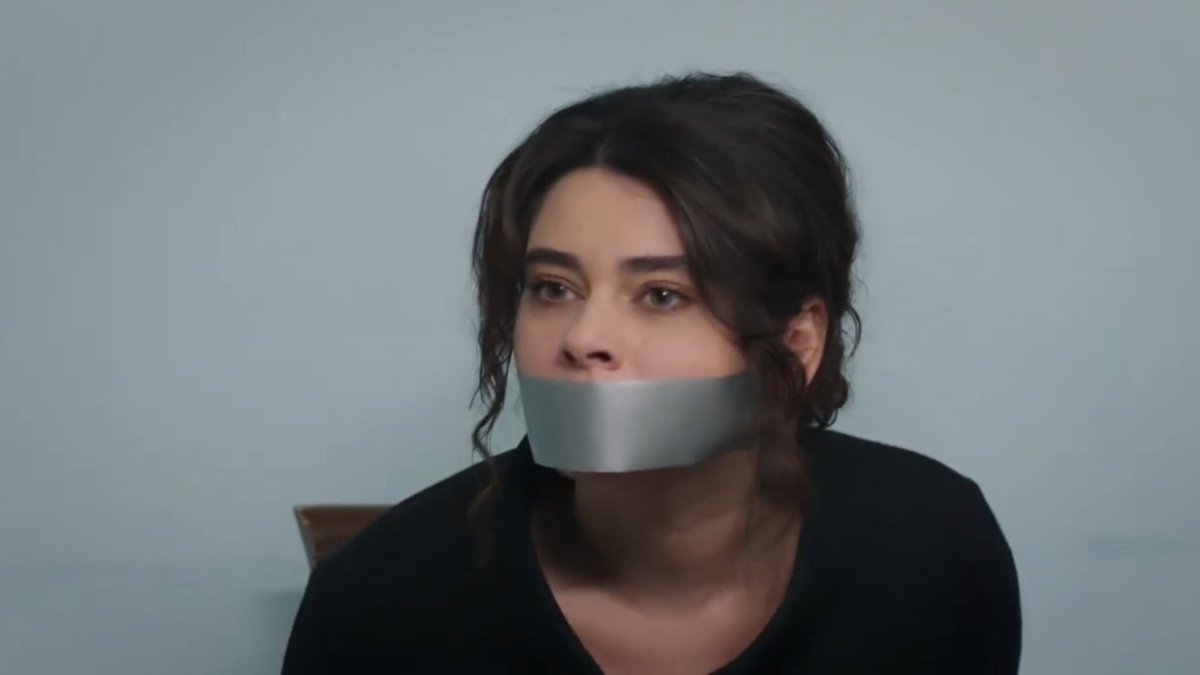 SupermoKhai's tweet photo. Yağmur Şahbazova tied up and tape gagged - Yemin episode 421 (2) https://t.co/O48OFcbMEI