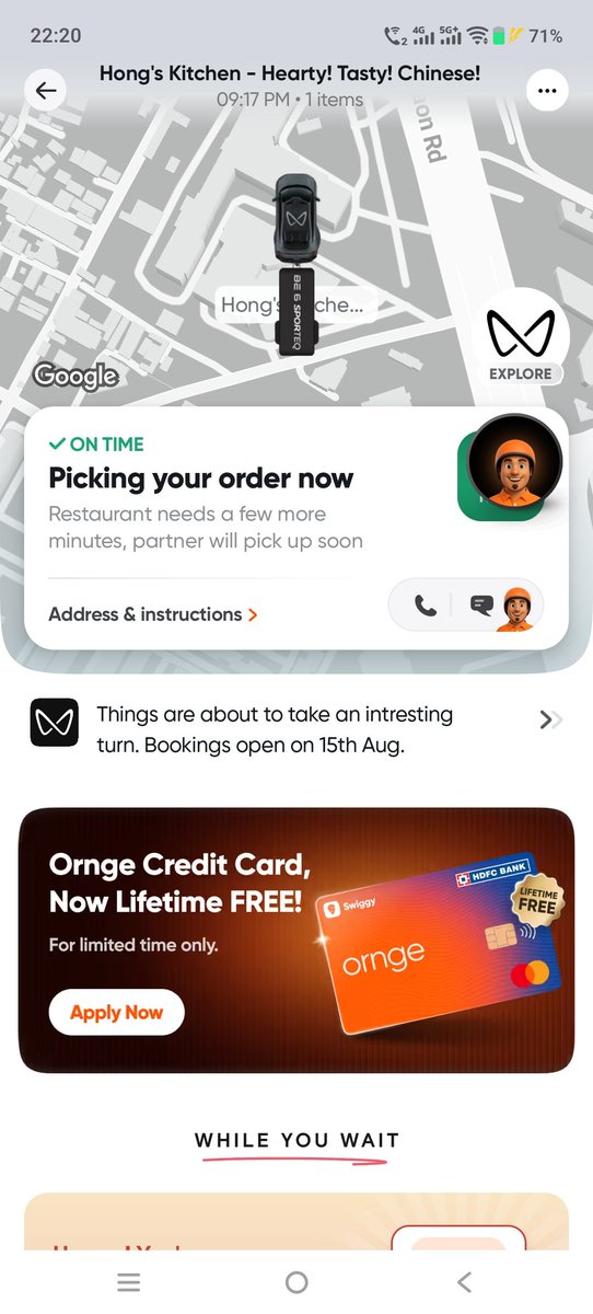 utsavdante's tweet photo. @Swiggy  The Helpline is not reachable thru chat option , order pending for delivery for long time . 
Reg no 8308309461 .

As per phone call with rider he mentions food is not available in restaurant and he is unable to cancel . https://t.co/r20ik0uGM1
