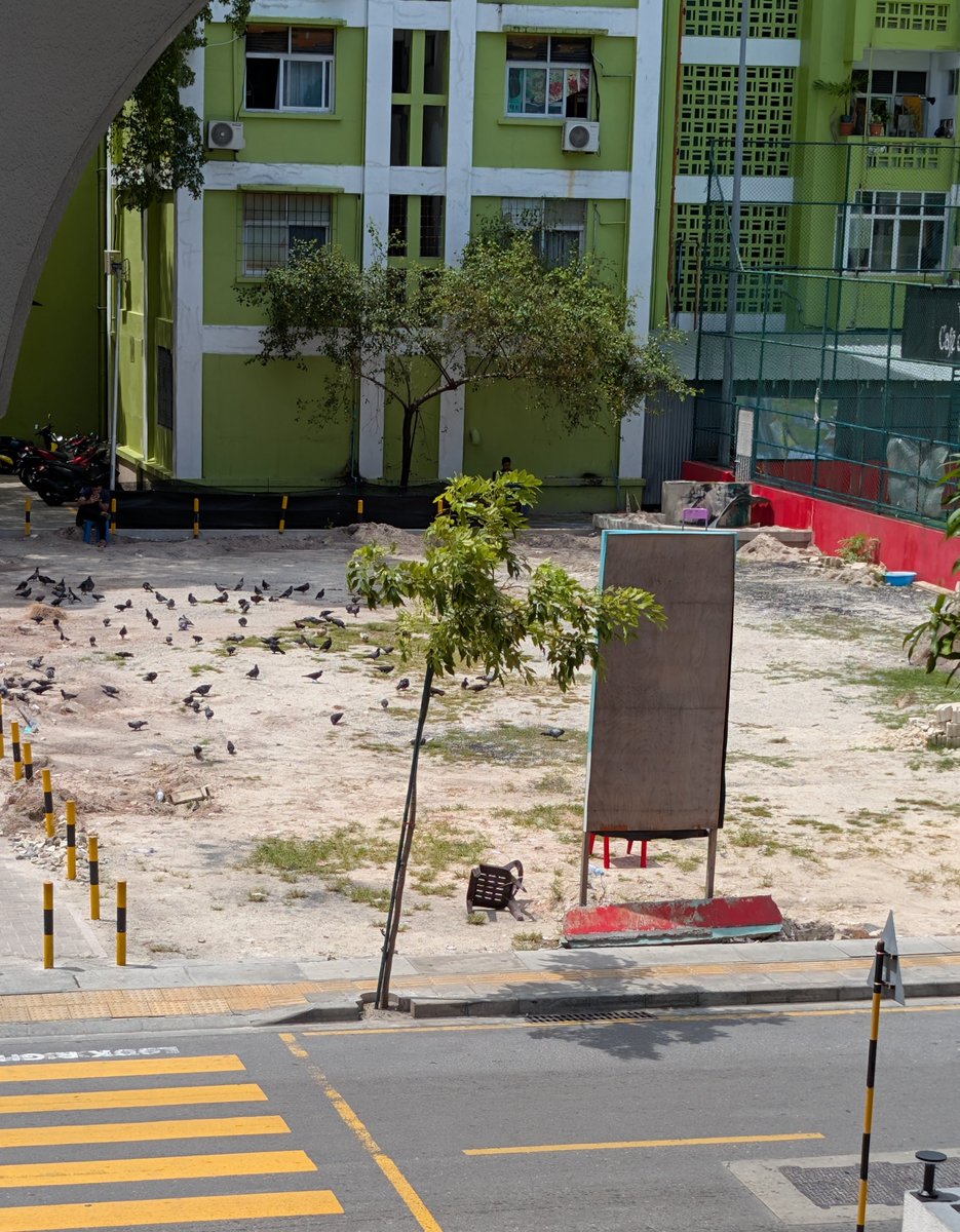 GalolhuKanmathi's tweet photo. The plan was to turn this empty space into a park, but now we’re hearing it’s being stopped to build another futsal ground.

This community needs a park for kids, elderly people and children with special needs. Not another turf https://t.co/gPLb3D2vVo