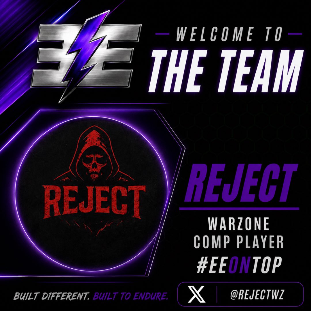 Endurance_es's tweet photo. 🚨 WELCOME TO ENDURANCE! 🚨

Please welcome @REJECTwz to the Endurance Esports family. 🎯🔥

Our newest Warzone Comp Player is ready for the grind. 💪

The 𝘌𝘌 Warzone roster getting stronger. 
⚡️

Built Different. Built to Endure. 🛡️
#EEonTop #Warzone https://t.co/Uyib6Ttg1f