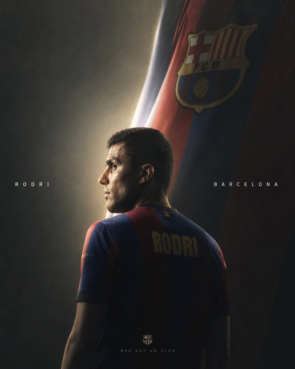 RohanDe24's tweet photo. Rodri's on fire. Your defence is terrified. Now in Blaugrana. 🔵🔴 https://t.co/wykIaX8tFi
