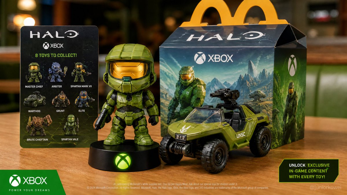JKowei's tweet photo. MC Donald's X Halo
Parceria Xbox https://t.co/Pjhsf2GIzm