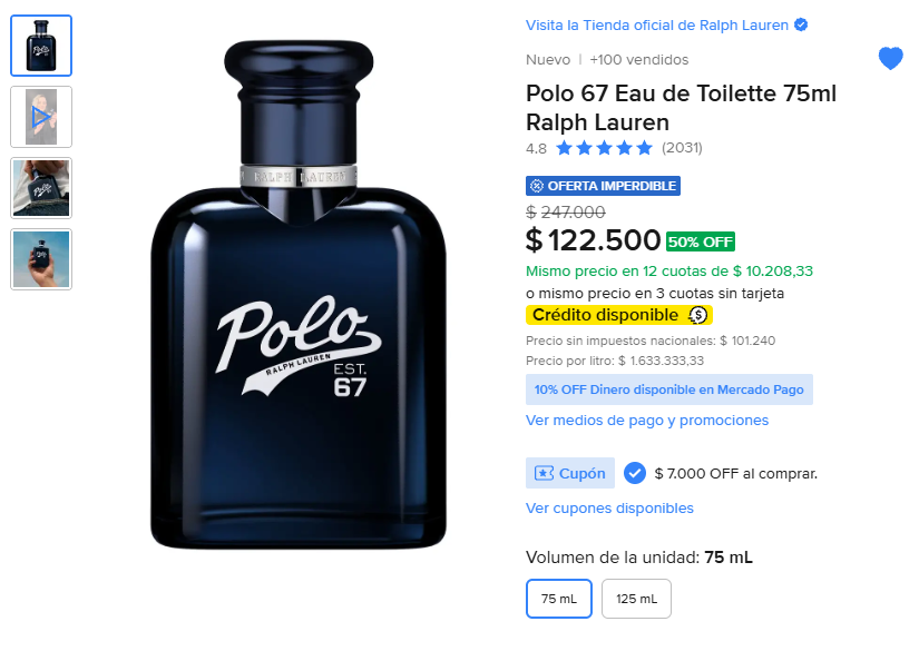 ofertasmerlibre's tweet photo. Es el perfume mas versátil que podes tener lo usas a la noche o para ir a trabajar o a la facultad o para ir a la plaza solido 8/10 
y si usas el cupón: BEAUTY70  te hacen descuento 
https://t.co/wJTFsJVh9r https://t.co/MCyDEecI9N