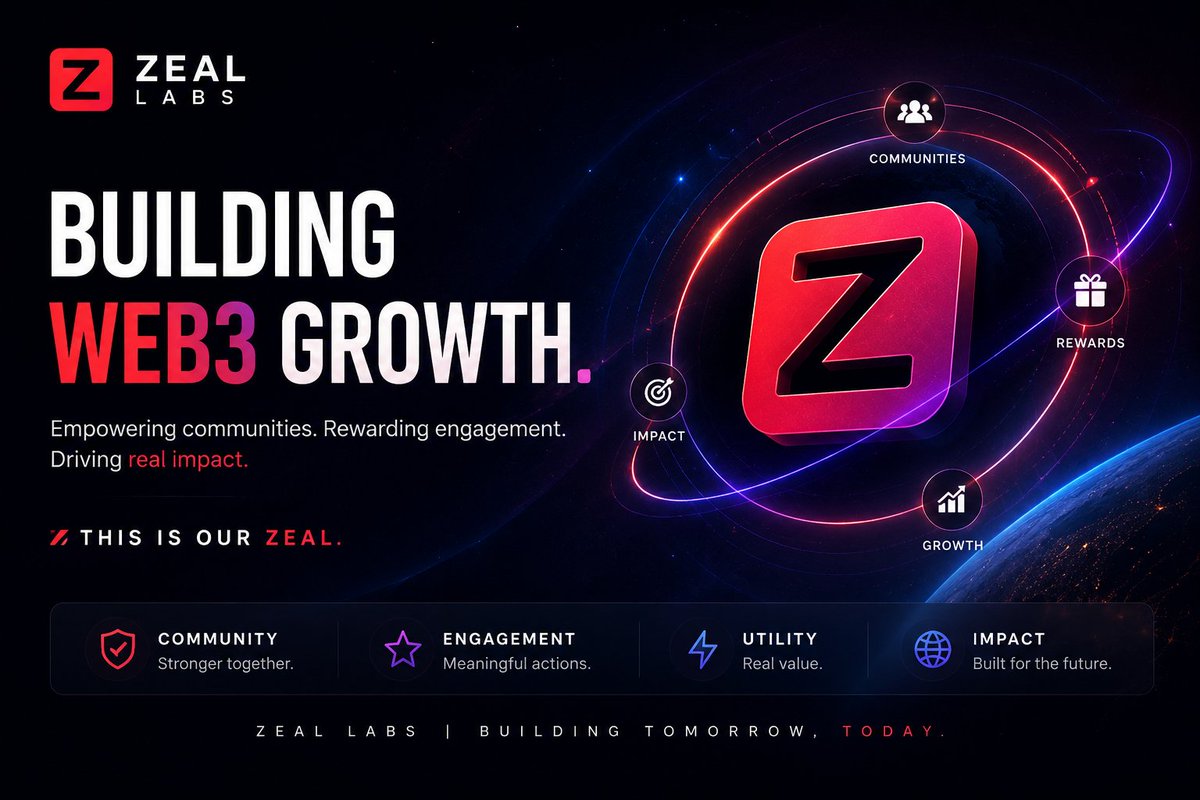 Zeallabofficial's tweet photo. Web3 shouldn’t be about chasing attention.

It should be about building communities that actually matter.

At Zeal Labs, we’re focused on creating an ecosystem where participation has purpose, communities have stronger incentives, and engagement can translate into real impact https://t.co/qHcAKT5wz5