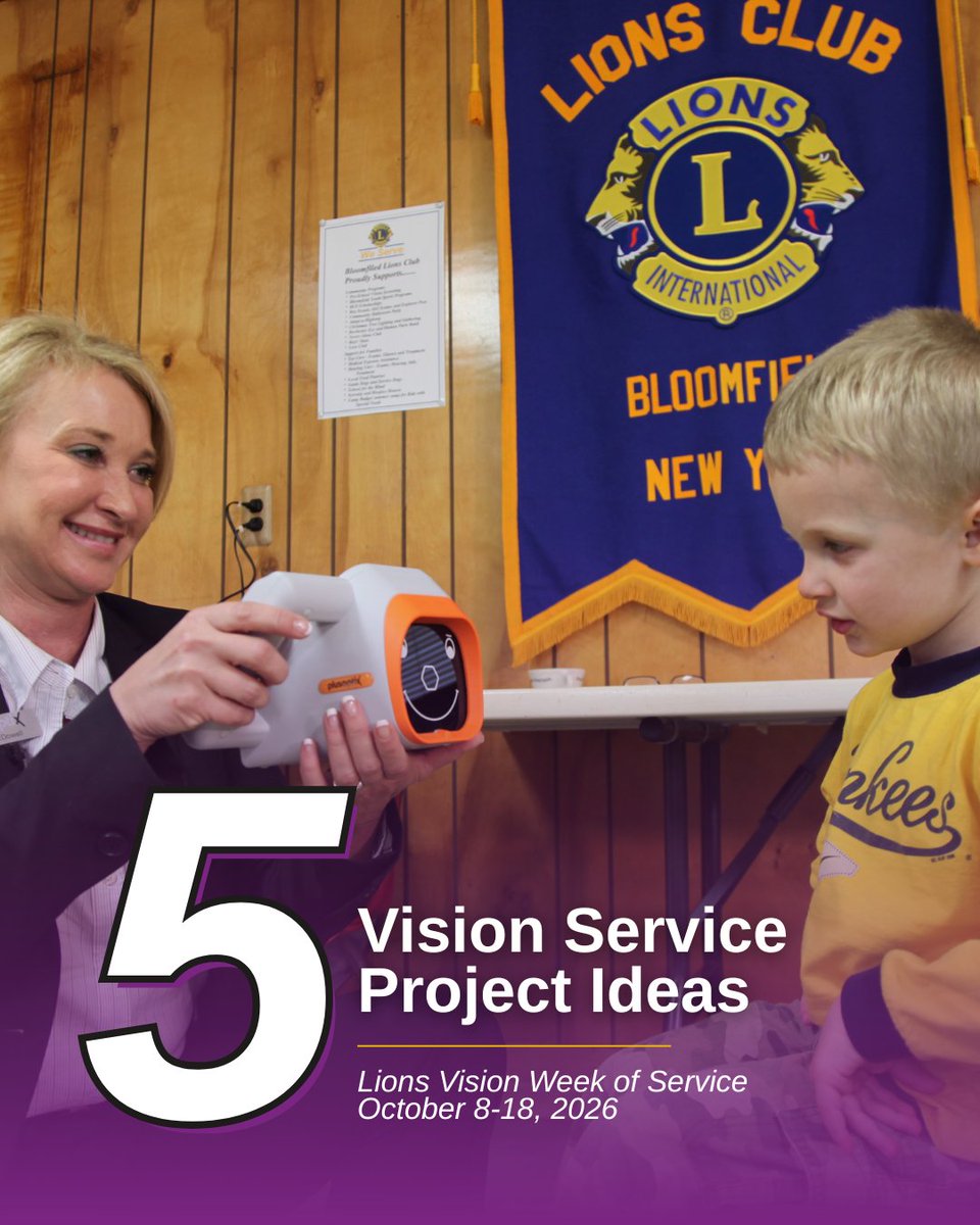 lionsclubs's tweet photo. Eyeglass recycling and vision screenings are a few ways Lions help prevent avoidable blindness. On October 8-18, 2026, Lions and Leos are joining in our global Vision #LionsWeekofService.
Get involved, and let's make an impact together! ππ¦π
https://t.co/jp73PBkrNy https://t.co/c1312ZNIpf