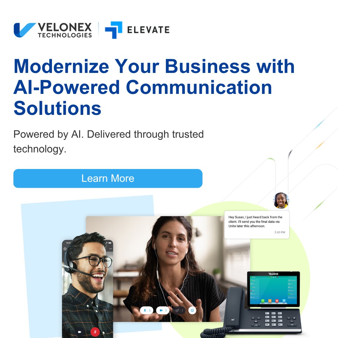 velonexit's tweet photo. 📢 We’re excited to announce our new Voice Solutions offering in partnership with Intermedia.

Get flexible options for calling, Microsoft Teams integration, advanced features, and more.
Interested? 
#BusinessCommunications #MicrosoftTeams

👉 https://t.co/uuimLpbsY0 https://t.co/P2yRXZ9CJ2