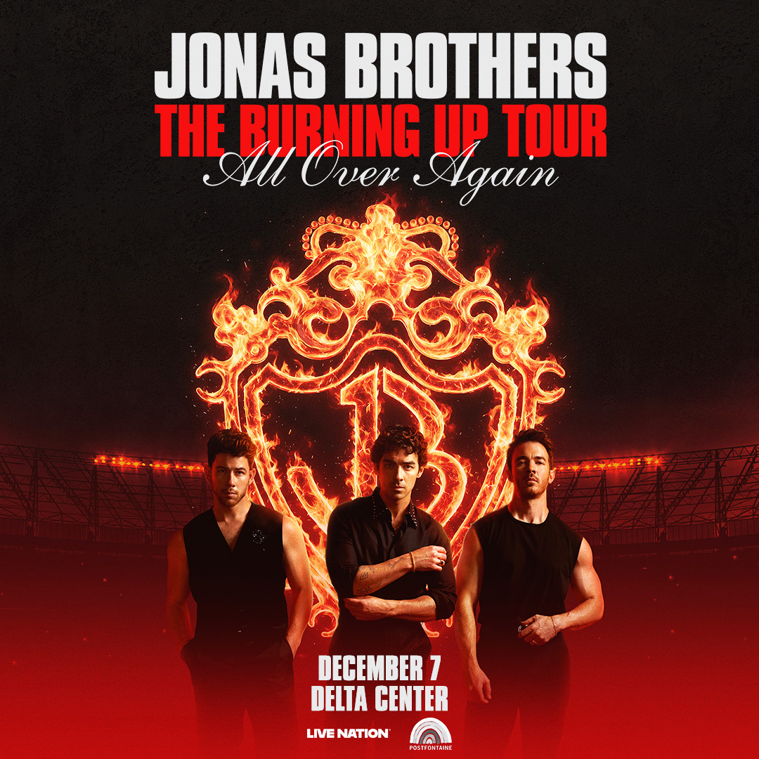 MIX1051Utah's tweet photo. THEY’RE COMING TO UTAH! 
The Jonas Brothers are bringing the party to the Delta Center on December 7! 
 Tickets go on sale Friday, August 21 at 10 AM!
Mark your calendar, set those alarms, and get ready to sing along with the Jonas Brothers! https://t.co/ZJ9EzRthxQ