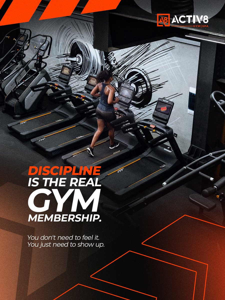 activ8ghana's tweet photo. 💬 ‘Motivation gets you started. Discipline keeps you going.’
Stop waiting to feel inspired — build the habit instead.
ACTIV8 is where discipline lives. 💪

#Activ8edMondays #MondayMotivation #ACTIV8GymandSpa #GetFitGetLit https://t.co/JpTDuub2lG