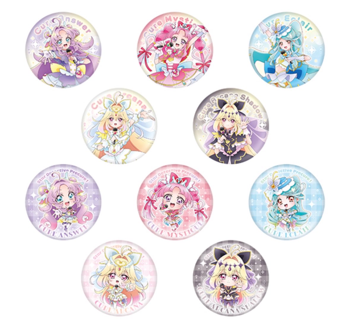 ggtsab1's tweet photo. 【仮約束・交換】名探偵プリキュア！LIVE2026 グッズ
ランダム缶バッジ
譲）
アンサー、ミスティック、エクレール
求）
アルカナ、アルカナシャドウ
（等身♾️>SDは各1点）

通販にて30点購入予定です！
開封結果により提供比率変わりますが、郵送交換可能な方いましたらよろしくお願いします。 https://t.co/jecMlLwTxL