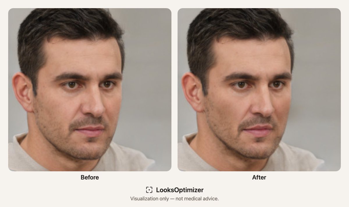 looksoptimizer's tweet photo. Fixed ✅ You can now max out the leanness slider without any image distortion. https://t.co/GBWr8Hgq5Y