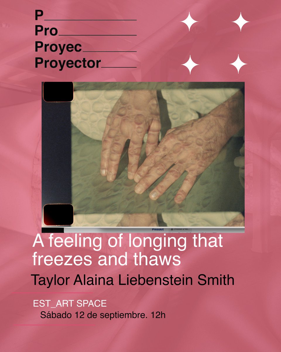 PROYECTOR_FEST's tweet photo. 🎥 PROYECTOR 2026. 9-20 de septiembre.
✨A feeling of longing that freezes and thaws en @est_artspace desde el 12 de septiembre hasta el 28 de noviembre https://t.co/X6zW94uNdP