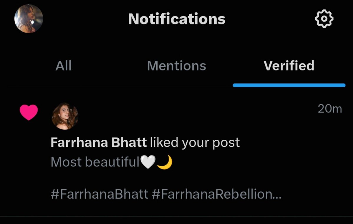 SherAimen's tweet photo. I can't even explain how much happy I am today, Hana.  
Thank you so much, I got my first like from you.    
I love you today, tomorrow and always.
Always there for you no matter what 😭❤️
#farrhanabhatt #farrhanarebellions https://t.co/xoBvszZS2A