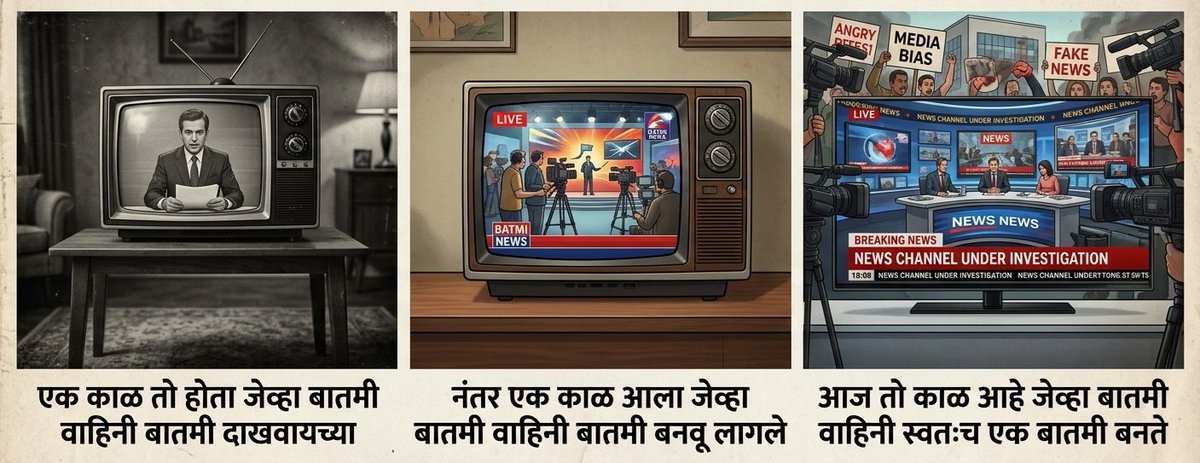 Rahul009's tweet photo. एक काळ तो होता जेव्हा बातमी वाहिनी बातमी दाखवायच्या 😀

नंतर एक काळ आला जेव्हा बातमी वाहिनी बातमी बनवू लागले 🤣

आज तो काळ आहे जेव्हा बातमी वाहिनी स्वतःच एक बातमी बनते 😂

#marathijokes #funnymarathijokes #jokesinmarathi #jokes #jokesfortheday https://t.co/tKD8C844WY