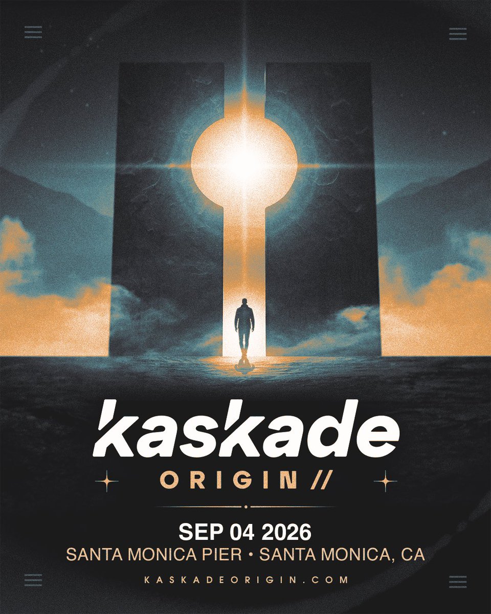 goldenvoice's tweet photo. Kaskade brings ORIGIN to the Santa Monica Pier on 9.4 🌊 sign up now for first access &amp; we’ll see you by the waves

 https://t.co/AC6QAyviCW https://t.co/eOlAMR2UbT
