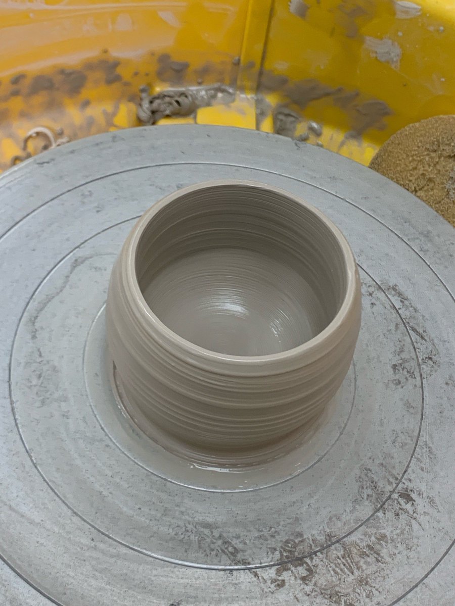 kmikaze_76's tweet photo. Just finished my first hand-thrown ceramic mug on the pottery wheel! The clay still has that warm earthy smell, and I can’t wait to glaze it next week—homemade morning coffee just got way better ， https://t.co/Q5oTD4i8gC