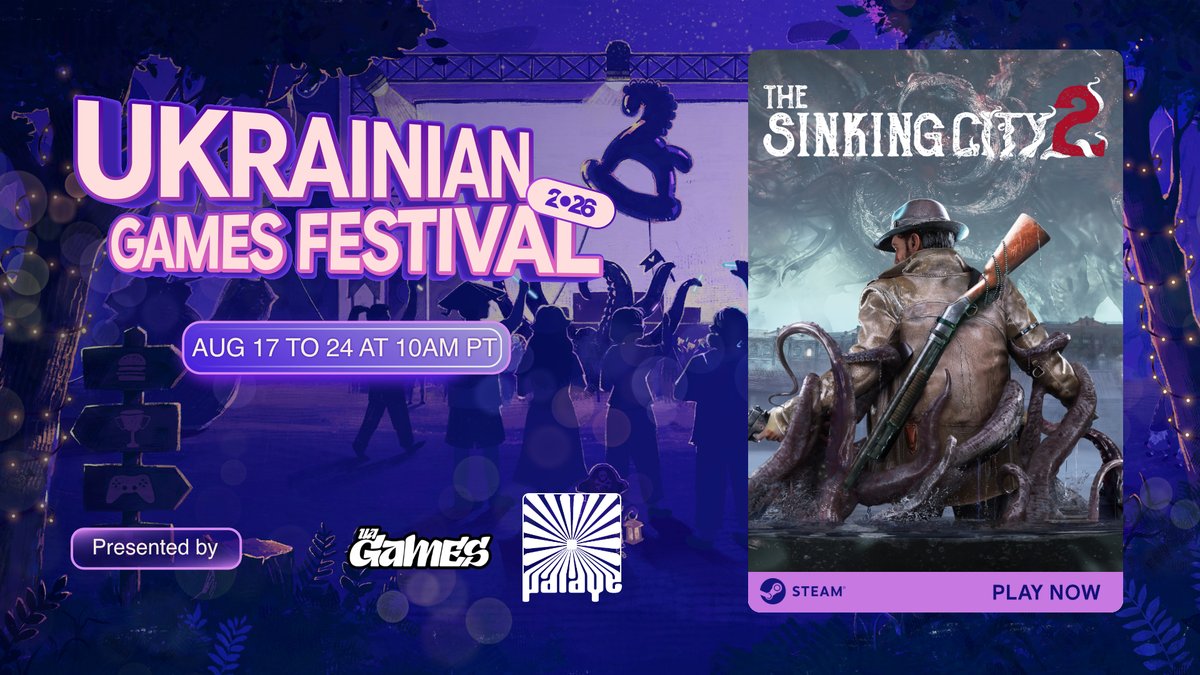 thesinkingcity's tweet photo. We're participating in Ukrainian Games Festival 2026 🇺🇦
Thank you @ukrainiangames for inviting us! ❤️

https://t.co/1VKT5bbgHR https://t.co/BSWqCA0YV3