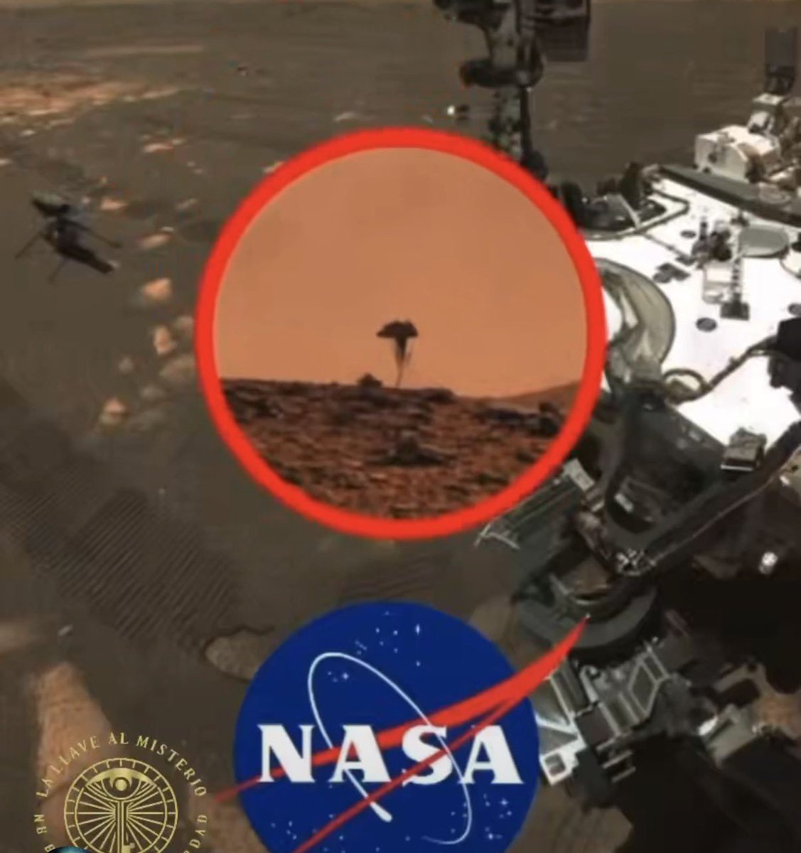 UniverseNow00's tweet photo. It’s probably something on the surface of Mars…. https://t.co/XsfEOGRGV0