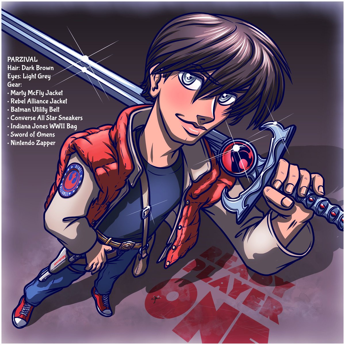 AlexSanLyra's tweet photo. Finally done... started yesterday... finished it just now.

This is how I think Parzival should have looked. I liked the movie version, but... https://t.co/JzUyRV9J5n
