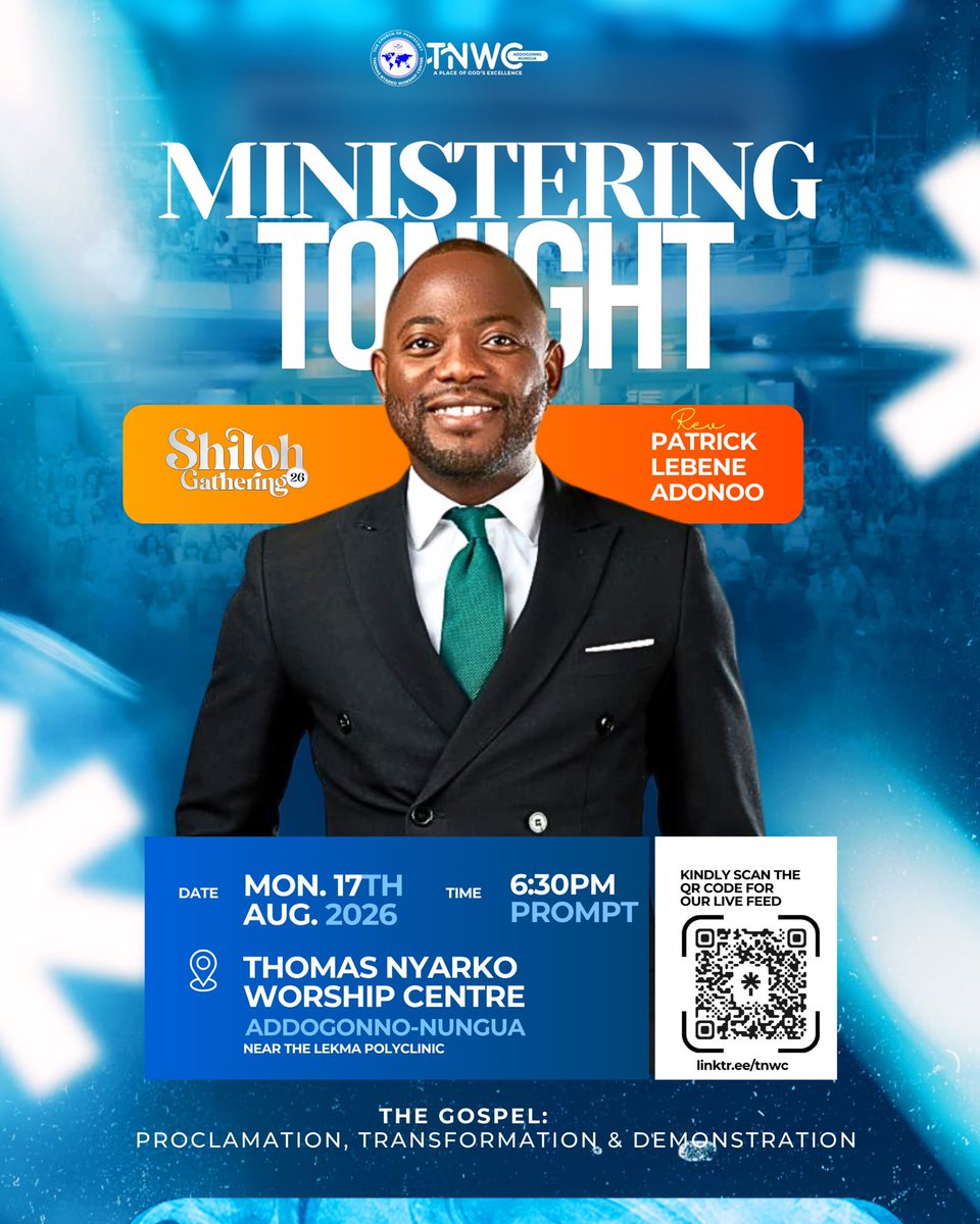 cop_tnwc's tweet photo. 🔥 SHILOH TODAY IS UNMISSABLE! 🔥
God is ready to move, and the atmosphere is already set! We are so blessed to have Rev. Patrick Adonoo ministering today, bringing a powerful, timely word that will transform lives.
#ShilohGathering’26
#Tellsomebodytotellsomebody
#itstoday https://t.co/1rDwtV49Ex