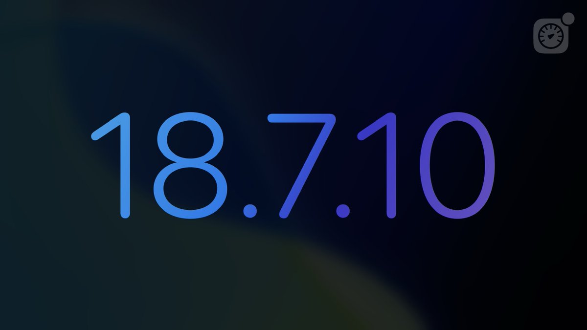 iSpeedtestOS's tweet photo. iOS 18.7.10 has been released by Apple!
Build: 22H374
What’s new:
Bug fixes and improvements

#iOS18710 https://t.co/9gA1WNDkjq