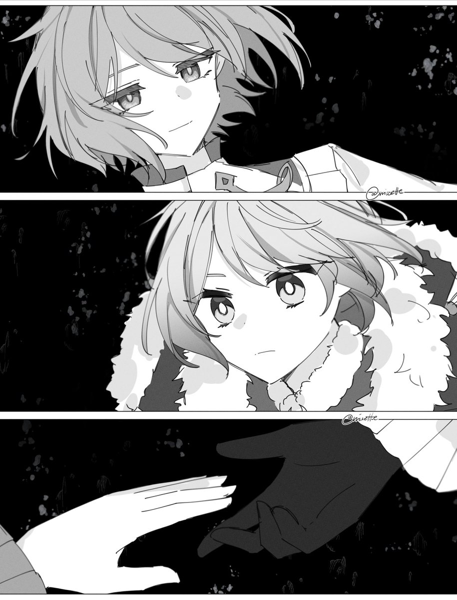 rriuette's tweet photo. // 7.0 genshin world quest spoilers

here, there is only you and me.
here, we do not even need names. https://t.co/shAiBzAvBO