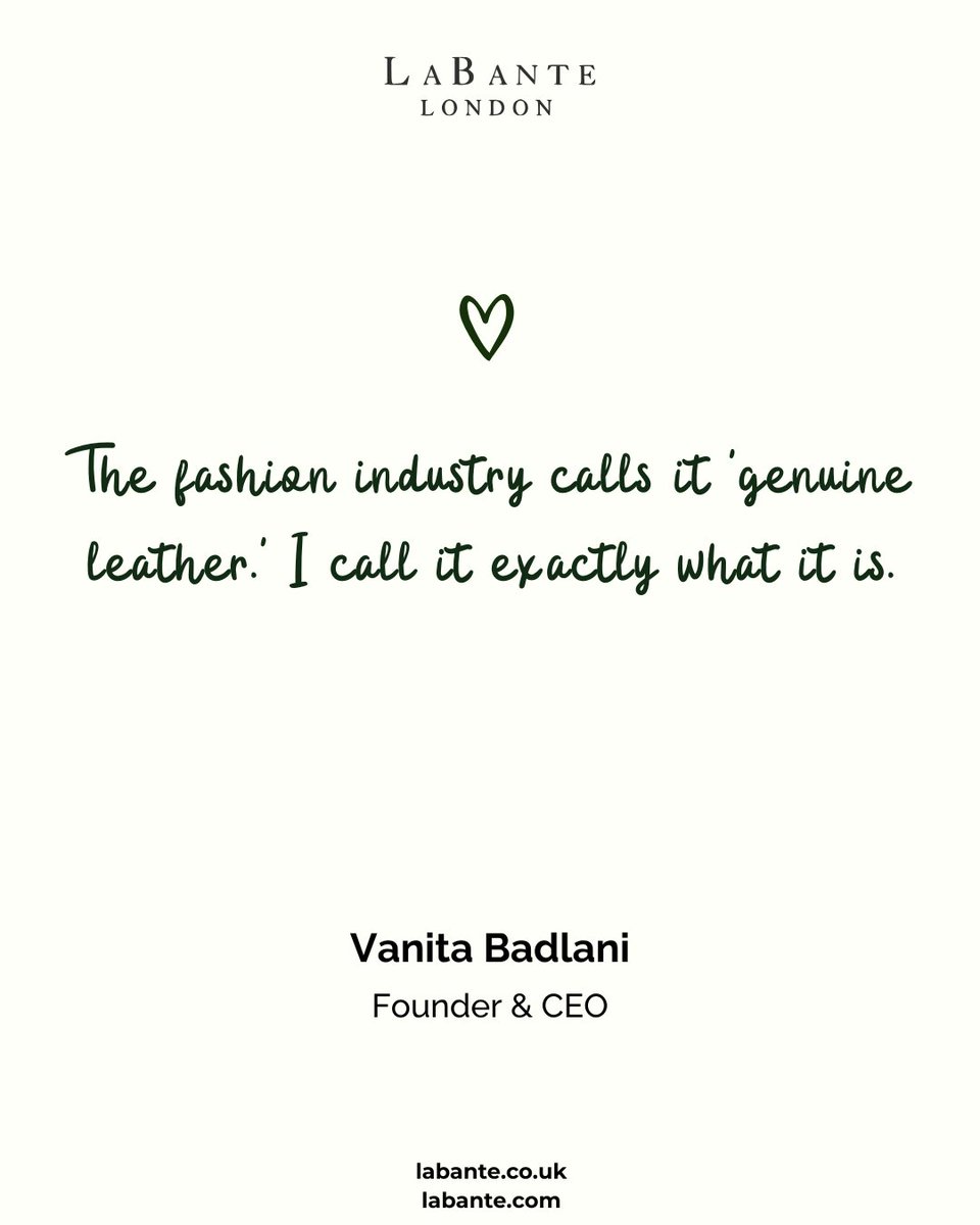 labante_london's tweet photo. Genuine. Such a comforting word.
It is doing an enormous amount of work in that sentence.

#GenuineLeather #LaBanteLondon #PlantBasedLeather #FounderVoice #TransparencyInFashion #VeganLeather #SustainableLuxury #KnowYourMaterials #ConsciousLuxury #EthicalFashion https://t.co/WjWgSWNYAW