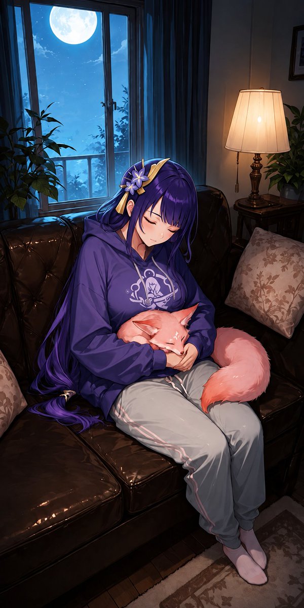 abidihamza55's tweet photo. A quiet night... and the moon is witnessing the sweetest hug 🌕🦊💜

Created with AI, and it turned out softer than dreams ✨

Who else loves this cozy vibe? 🥺

#AIArt #AnimeArt #GenshinImpact #RaidenShogun #CuteAnime #AIArtwork #FoxGirl #CozyVibes https://t.co/1nhXJazhgJ
