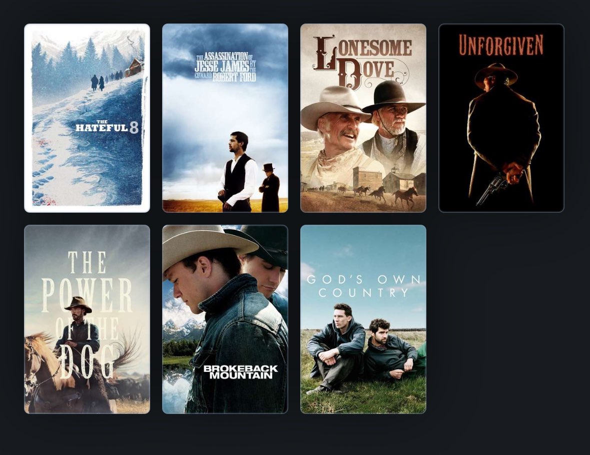 haIiatus's tweet photo. made a letterboxd list of my fav westerns, each of them is so near and dear to my heart. revisionist westerns i luv u https://t.co/ZBLxH2BtPD