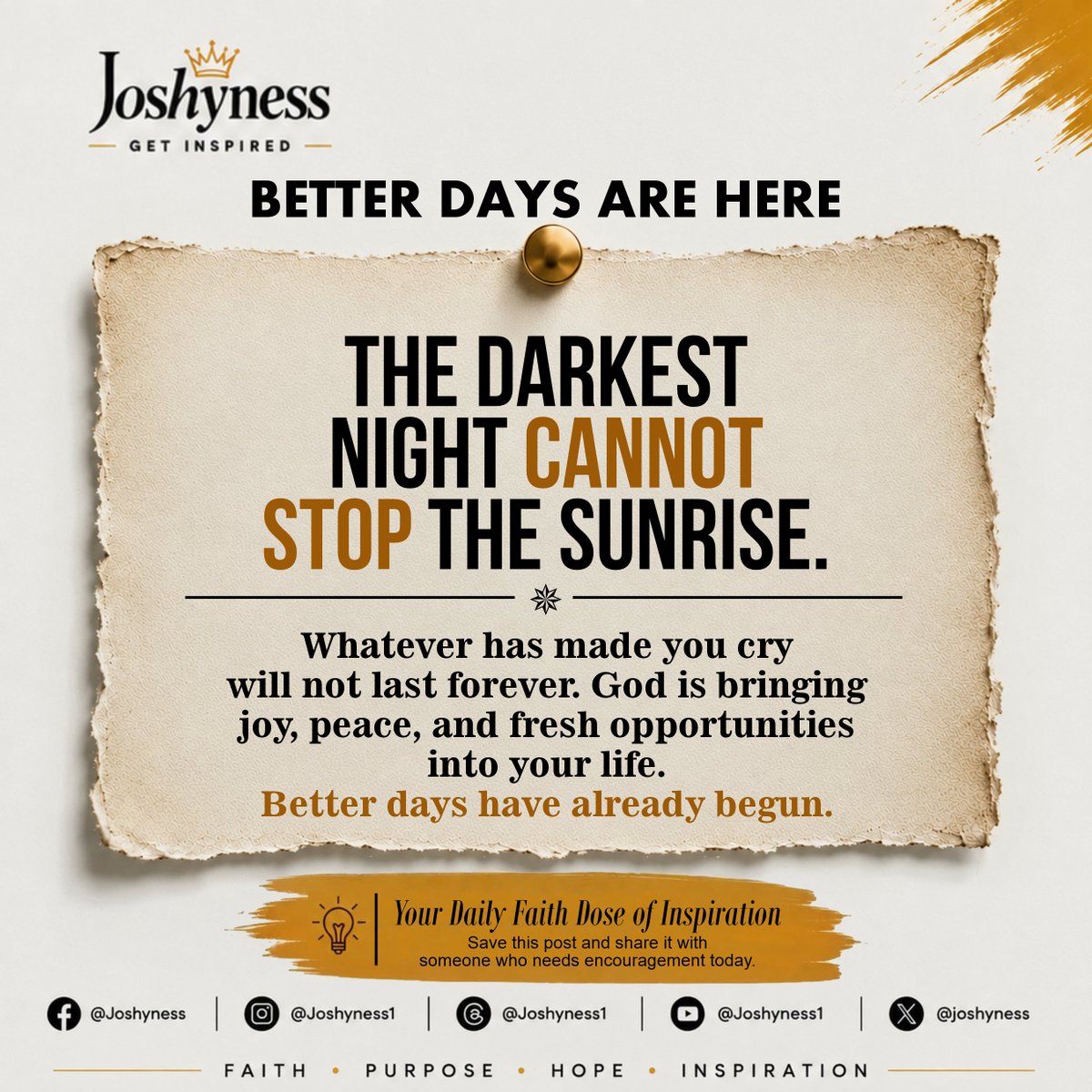 Joshyness's tweet photo. Better days are here https://t.co/JHp5baWZSI